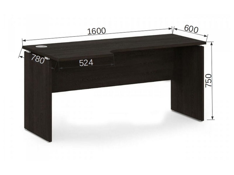 Мебель для офиса VASANTA Угловой стол (левый) V-36